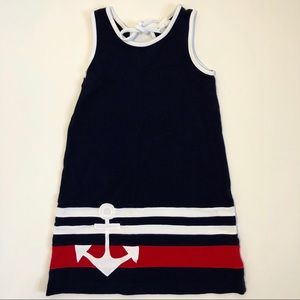Florence Eiseman Girls Anchor Mesh Cotton Dress